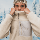 Sand 1/4 Zip Sherpa Jacket