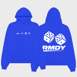 Petrol blauwe dobbelstenen RMDY hoodie