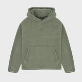 Zwarte tonale Sherpa hoodie