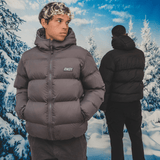 Steel Grey Kabru Hooded Puffer Jacket